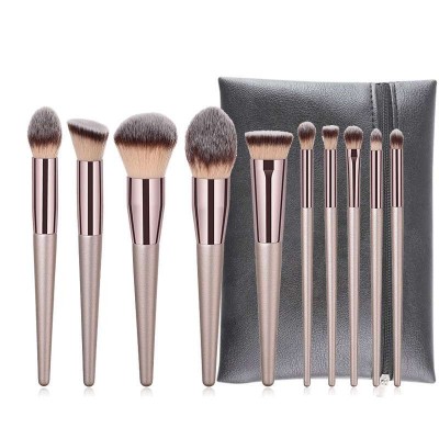 Best seller plastic handle beauty tool professional cosmetic foundation powder concealer contour eye brush makeup set